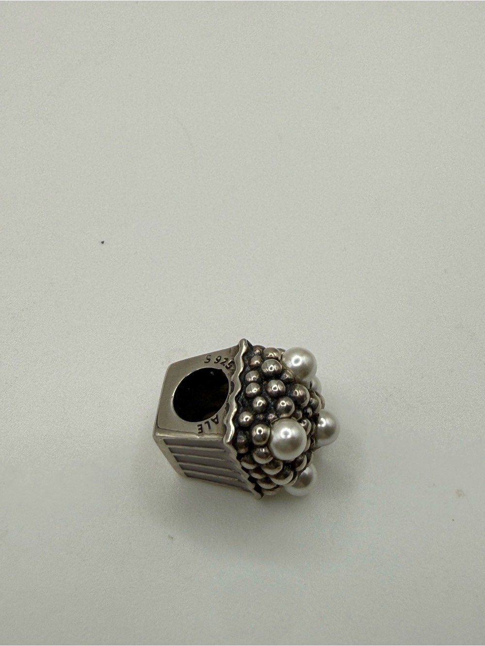Pandora Popcorn Charm w Pearls! - Picture 7 of 8